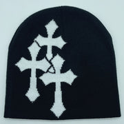 Cross Jacquard Hat for Men and Women