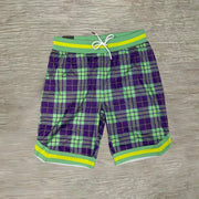 Shorts men retro plaid casual hip-hop trend shorts