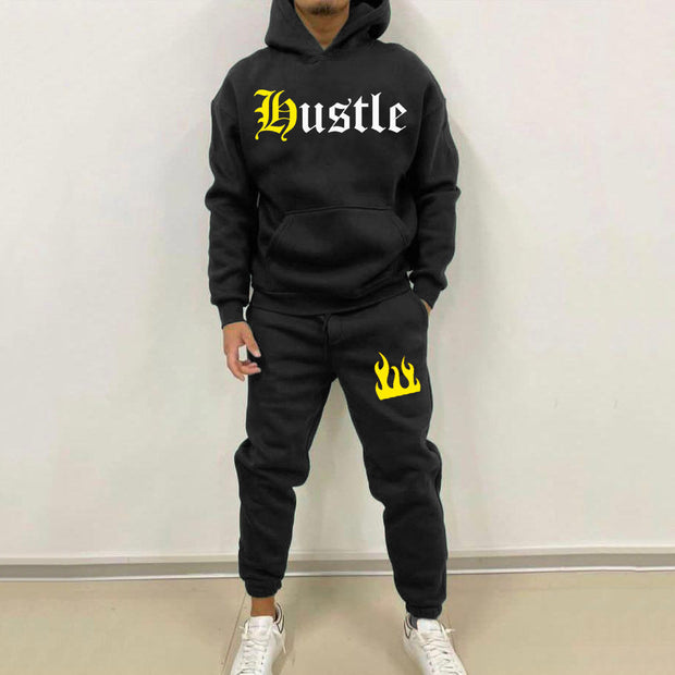 Casual Letters Print Two Piece Set
