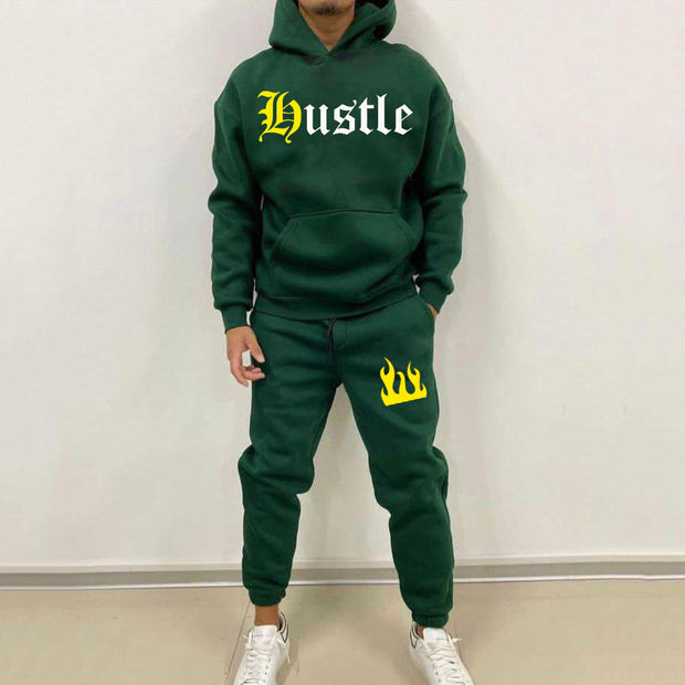 Casual Letters Print Two Piece Set