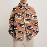 Vintage print fashion lapel jacket