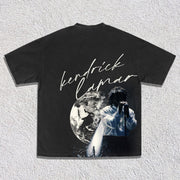 Big event casual street rap print T-shirt