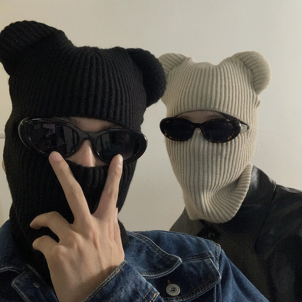 Bear Ears Funny Pullover Knit Hat