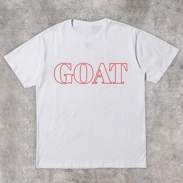 Tide brand print retro street short-sleeved T-shirt