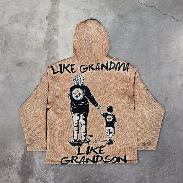 Personalized retro printed street hoodie