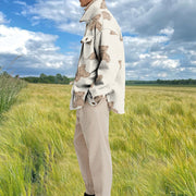 Vintage bear print woolen jacket