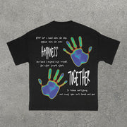 Letter Palms Print Print Short Sleeve T-Shirt