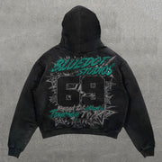 69 print casual street cotton hoodie
