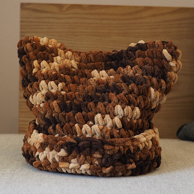 Cat ears handmade crochet couple wool knitted hat