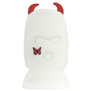 Devil's horn knitted three-eyed hat
