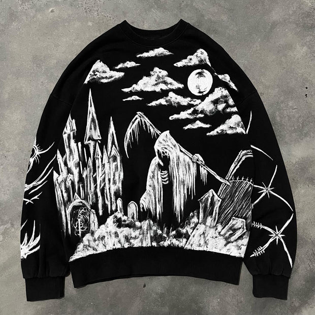 Scythe Grim Reaper Graffiti Sweatshirt
