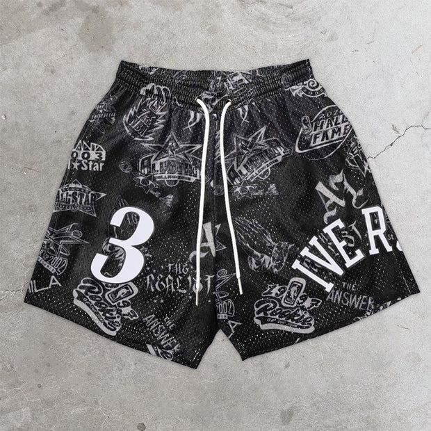 Hip Hop Retro Trendy Mesh Shorts