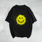 Smile print fashion trend short-sleeved T-shirt