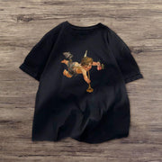 Angel print casual short-sleeved T-shirt