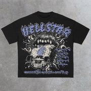 Rock Print Casual Short Sleeve T-Shirt