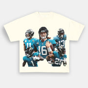 Vintage print hip-hop trendy short-sleeved T-shirt