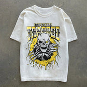 Vintage Hip Hop Print Short Sleeve T-Shirt