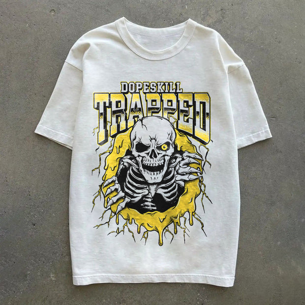 Vintage Hip Hop Print Short Sleeve T-Shirt