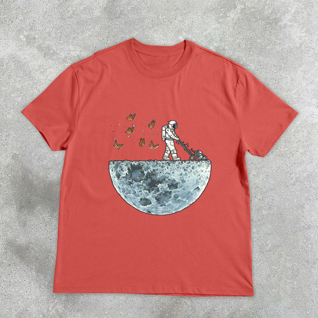 Astronaut Design Graphic Short Sleeve T-Shirt