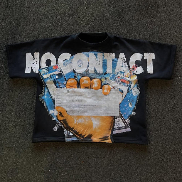 No Contact Print Short Sleeve T-Shirt