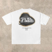 Fashion personality round neck printed short-sleeved T-shirt