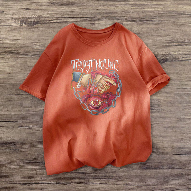 Personalized print street style short-sleeved T-shirt