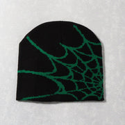 Spider web Y2K jacquard hat for men and women