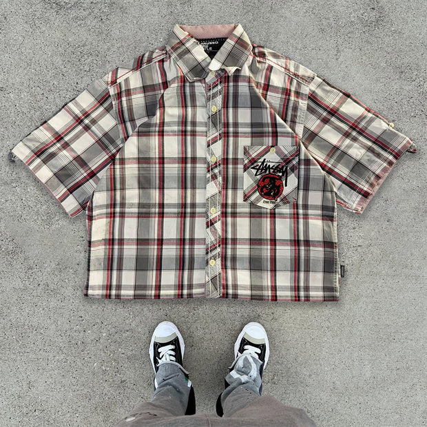 Casual checkered print shirt