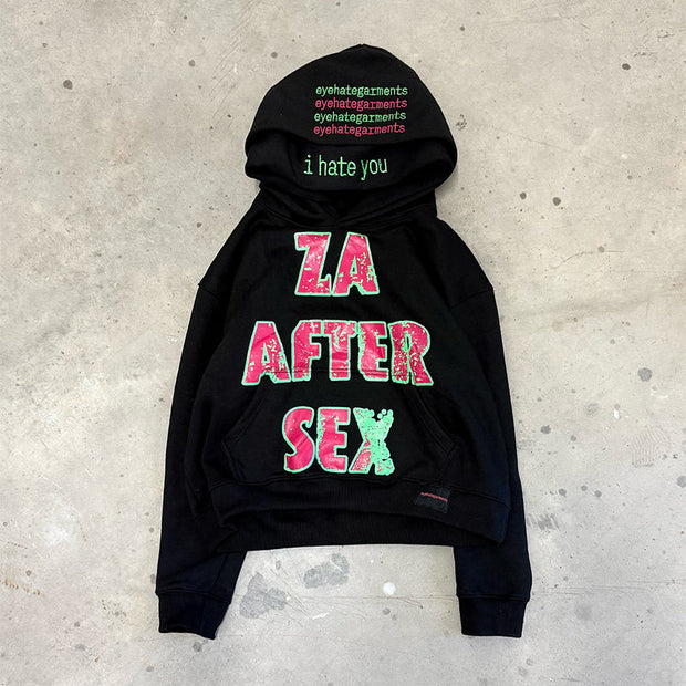 Fashion Preppy Oversized Graphic Hoodie