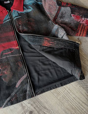 Vintage Lapel Tapestry Zip Jacket