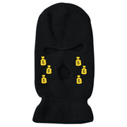 Tears of money embroidered three-hole hat warm ski mask