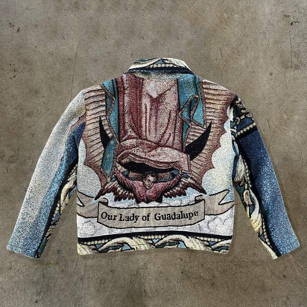 Our Lady Of Guadalupe Print Zipped Jacket