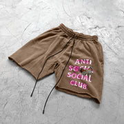 Trendy Retro Pattern Street Khaki Shorts