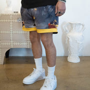 Retro casual color contrast fashion street shorts