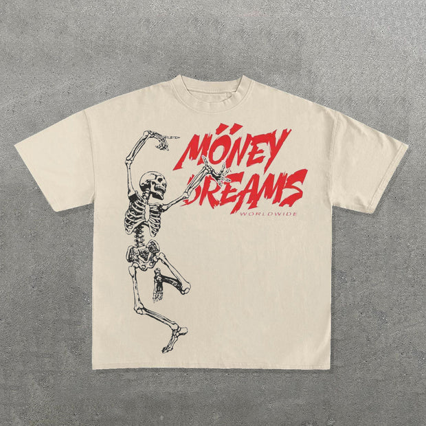 Money Dreams Print Short Sleeve T-Shirt