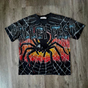 Spider print short-sleeved T-shirt