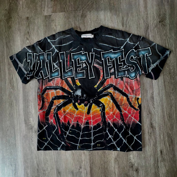 Spider print short-sleeved T-shirt