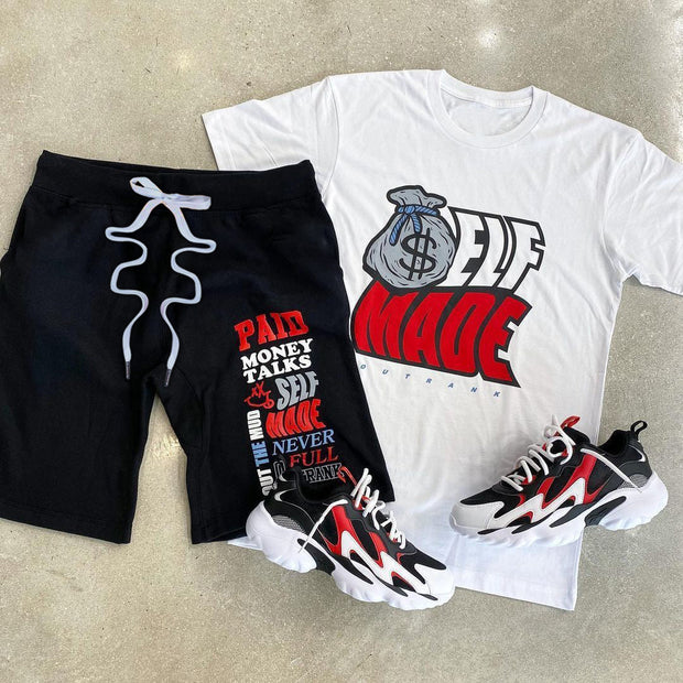 Street personality casual short-sleeved sports suit