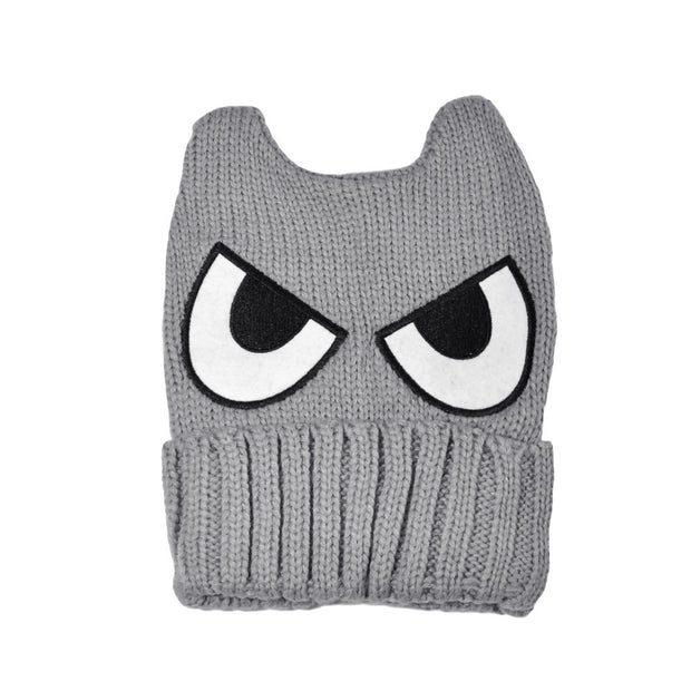 Eye embroidery devil horn hat