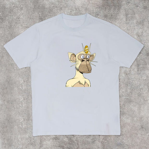 Cartoon personality retro street short-sleeved T-shirt