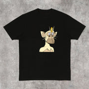 Cartoon personality retro street short-sleeved T-shirt