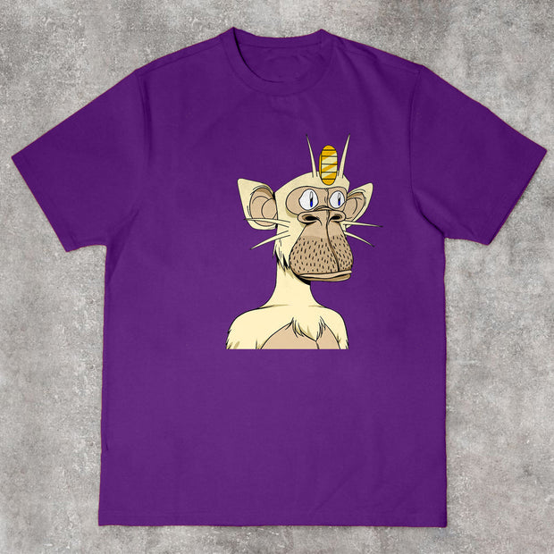 Cartoon personality retro street short-sleeved T-shirt