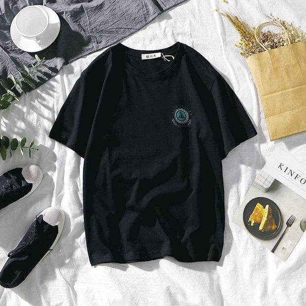 Hip-hop printed short-sleeved T-shirt loose trend