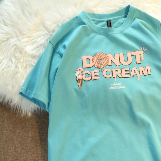 Trendy three-dimensional printed texture short-sleeved T-shirt