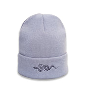 Personality all-match embroidery snake knit hat men