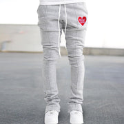 Vintage Embroidery Print Fashion Street Flared Trousers