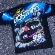 Racing Lightning Graphic Print Short Sleeve T-Shirt