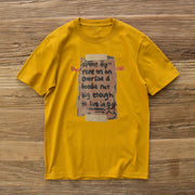 Fashion letter retro print short-sleeved T-shirt