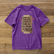 Fashion letter retro print short-sleeved T-shirt