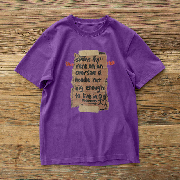 Fashion letter retro print short-sleeved T-shirt